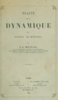 Trait&eacute; de la dynamique d'un point mat&eacute;riel