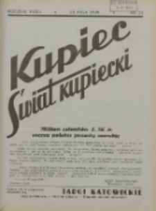 Kupiec-Świat Kupiecki; pisma złączone; oficjalny organ kupiectwa Polski Zachodniej 1939.05.28 R.33 Nr22; Targi Katowickie