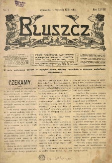 Bluszcz. Pismo tygodniowe ilustrowane poświęcone sprawom kobiecym. 1913.01.04 R.48 nr1