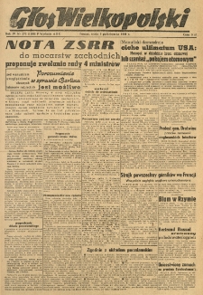 Głos Wielkopolski. 1948.10.06 R.4 nr275 Wyd.ABC