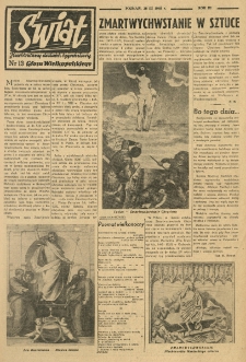 Świat. Ilustrowany dodatek tygodniowy Głosu Wielkopolskiego. 1948.03.28 R.3 nr13