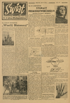 Świat. Ilustrowany dodatek tygodniowy Głosu Wielkopolskiego. 1948.04.18 R.3 nr16