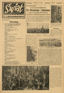 Świat. Ilustrowany dodatek tygodniowy Głosu Wielkopolskiego. 1948.05.01 R.3 nr18