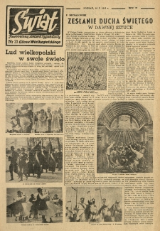 Świat. Ilustrowany dodatek tygodniowy Głosu Wielkopolskiego. 1948.05.16 R.3 nr20