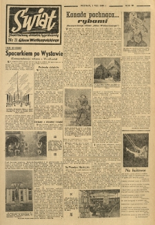 Świat. Ilustrowany dodatek tygodniowy Głosu Wielkopolskiego. 1948.08.01 R.3 nr31