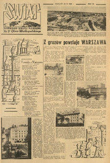Świat. Ilustrowany dodatek tygodniowy Głosu Wielkopolskiego. 1948.09.12 R.3 nr37
