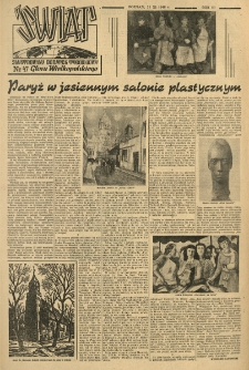 Świat. Ilustrowany dodatek tygodniowy Głosu Wielkopolskiego. 1948.11.21 R.3 nr47