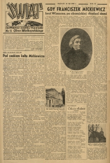 Świat. Ilustrowany dodatek tygodniowy Głosu Wielkopolskiego. 1948.12.19 R.3 nr51