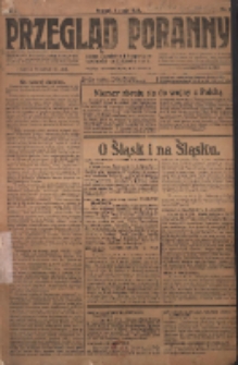 Przegląd Poranny: pismo niezależne i bezpartyjne 1921.05.01 R.1 Nr1