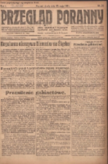Przegląd Poranny: pismo niezależne i bezpartyjne 1921.05.25 R.1 Nr24