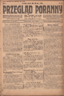 Przegląd Poranny: pismo niezależne i bezpartyjne 1921.05.28 R.1 Nr27