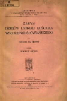 Zarys dziej&oacute;w ustroju kościoła wschodnio-słowiańskiego. 1, Podział na okresy