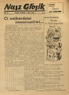 Nasz Głosik. Bezpłatny dodatek dla najmłodszych czytelników "Głosu Wielkopolskiego". 1948.05.09 nr9