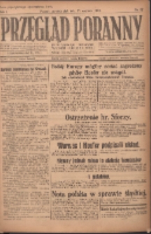 Przegląd Poranny: pismo niezależne i bezpartyjne 1921.06.27 R.1 Nr57