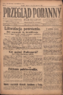 Przegląd Poranny: pismo niezależne i bezpartyjne 1921.06.28 R.1 Nr58