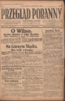 Przegląd Poranny: pismo niezależne i bezpartyjne 1921.06.29 R.1 Nr59