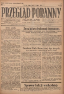 Przegląd Poranny: pismo niezależne i bezpartyjne 1921.07.27 R.1 Nr87