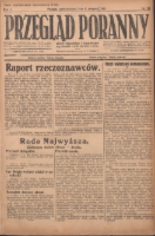 Przegląd Poranny: pismo niezależne i bezpartyjne 1921.08.08 R.1 Nr99