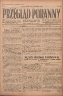 Przegląd Poranny: pismo niezależne i bezpartyjne 1921.09.03 R.1 Nr125