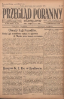 Przegląd Poranny: pismo niezależne i bezpartyjne 1921.09.05 R.1 Nr127