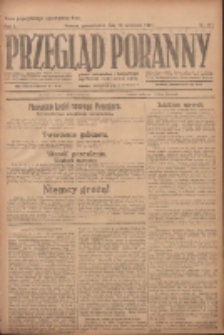 Przegląd Poranny: pismo niezależne i bezpartyjne 1921.09.19 R.1 Nr141