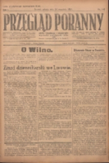 Przegląd Poranny: pismo niezależne i bezpartyjne 1921.09.24 R.1 Nr146