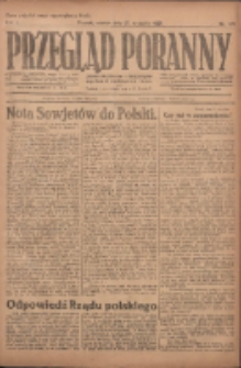 Przegląd Poranny: pismo niezależne i bezpartyjne 1921.09.27 R.1 Nr149