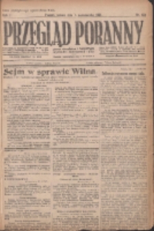 Przegląd Poranny: pismo niezależne i bezpartyjne 1921.10.01 R.1 Nr153