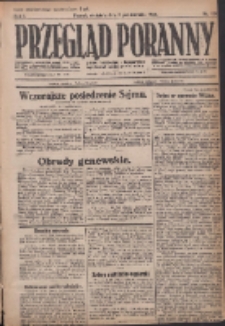 Przegląd Poranny: pismo niezależne i bezpartyjne 1921.10.02 R.1 Nr154