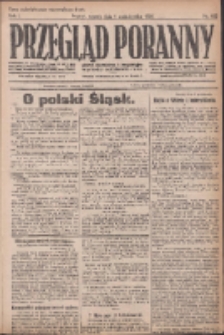 Przegląd Poranny: pismo niezależne i bezpartyjne 1921.10.04 R.1 Nr156