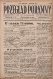 Przegląd Poranny: pismo niezależne i bezpartyjne 1921.10.07 R.1 Nr159