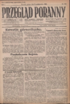 Przegląd Poranny: pismo niezależne i bezpartyjne 1921.10.08 R.1 Nr160