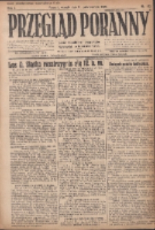 Przegląd Poranny: pismo niezależne i bezpartyjne 1921.10.11 R.1 Nr163