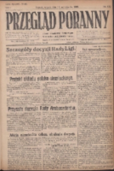 Przegląd Poranny: pismo niezależne i bezpartyjne 1921.10.18 R.1 Nr170