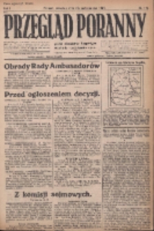 Przegląd Poranny: pismo niezależne i bezpartyjne 1921.10.20 R.1 Nr172