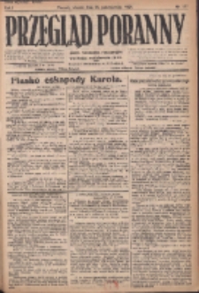 Przegląd Poranny: pismo niezależne i bezpartyjne 1921.10.25 R.1 Nr177
