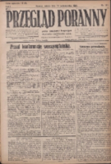 Przegląd Poranny: pismo niezależne i bezpartyjne 1921.10.29 R.1 Nr181