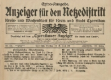 Anzeiger f&uuml;r den Netzedistrikt Kreis- und Wochenblatt f&uuml;r Kreis und Stadt Czarnikau 1911.06.19 Jg.59 Nr72a