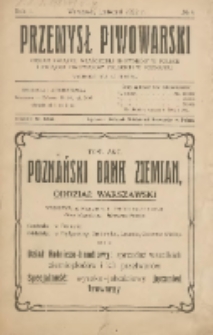 Przemysł Piwowarski : organ Związku Właścicieli Browarów w Polsce 1922.11 R.1 Nr6