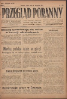 Przegląd Poranny: pismo niezależne i bezpartyjne 1921.11.01 R.1 Nr184