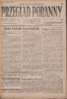 Przegląd Poranny: pismo niezależne i bezpartyjne 1921.11.03 R.1 Nr186