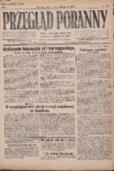 Przegląd Poranny: pismo niezależne i bezpartyjne 1921.11.04 R.1 Nr187