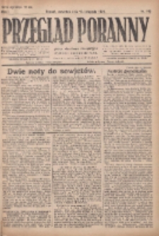 Przegląd Poranny: pismo niezależne i bezpartyjne 1921.11.10 R.1 Nr193