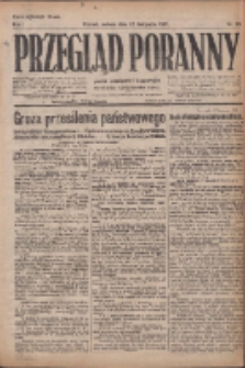 Przegląd Poranny: pismo niezależne i bezpartyjne 1921.11.12 R.1 Nr195