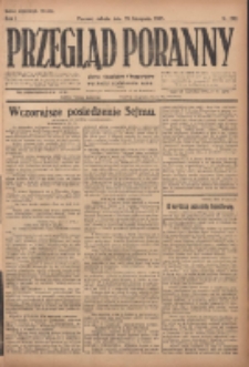 Przegląd Poranny: pismo niezależne i bezpartyjne 1921.11.19 R.1 Nr202