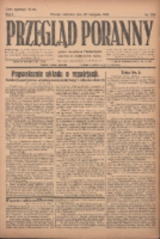Przegląd Poranny: pismo niezależne i bezpartyjne 1921.11.20 R.1 Nr203