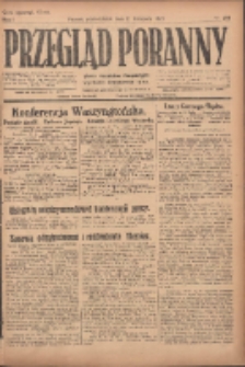Przegląd Poranny: pismo niezależne i bezpartyjne 1921.11.21 R.1 Nr204