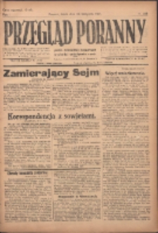Przegląd Poranny: pismo niezależne i bezpartyjne 1921.11.23 R.1 Nr206