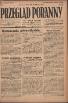 Przegląd Poranny: pismo niezależne i bezpartyjne 1921.11.24 R.1 Nr207
