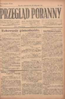 Przegląd Poranny: pismo niezależne i bezpartyjne 1921.11.27 R.1 Nr210